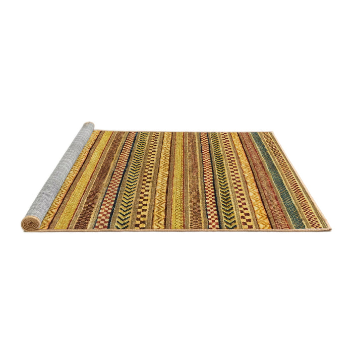Sideview of Machine Washable Abstract Orange Rug, wshabs2255