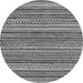 Round Oriental Gray Modern Rug, abs2255gry