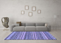 Machine Washable Oriental Blue Modern Rug, wshabs2255blu