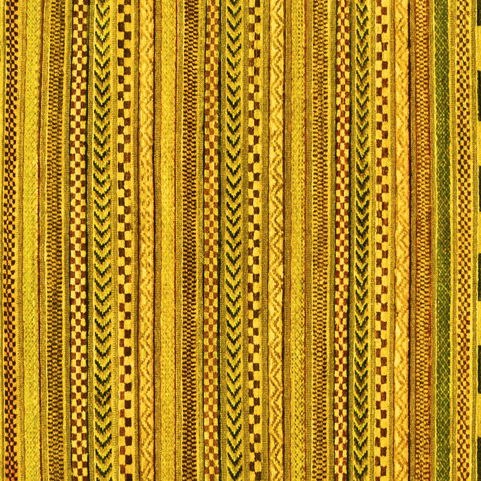 Square Machine Washable Oriental Yellow Modern Rug, wshabs2255yw