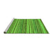 Sideview of Machine Washable Oriental Green Modern Area Rugs, wshabs2255grn