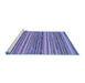 Sideview of Machine Washable Oriental Blue Modern Rug, wshabs2255blu