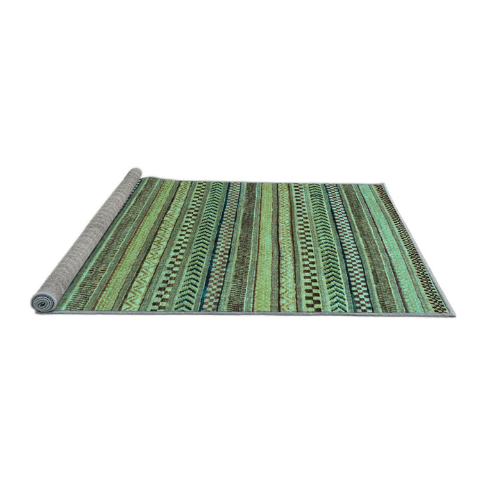 Sideview of Machine Washable Oriental Light Blue Modern Rug, wshabs2255lblu