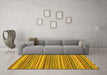 Machine Washable Oriental Yellow Modern Rug in a Living Room, wshabs2255yw