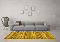 Machine Washable Oriental Yellow Modern Rug, wshabs2255yw