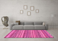 Machine Washable Oriental Pink Modern Rug, wshabs2255pnk