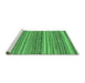 Sideview of Machine Washable Oriental Emerald Green Modern Area Rugs, wshabs2255emgrn