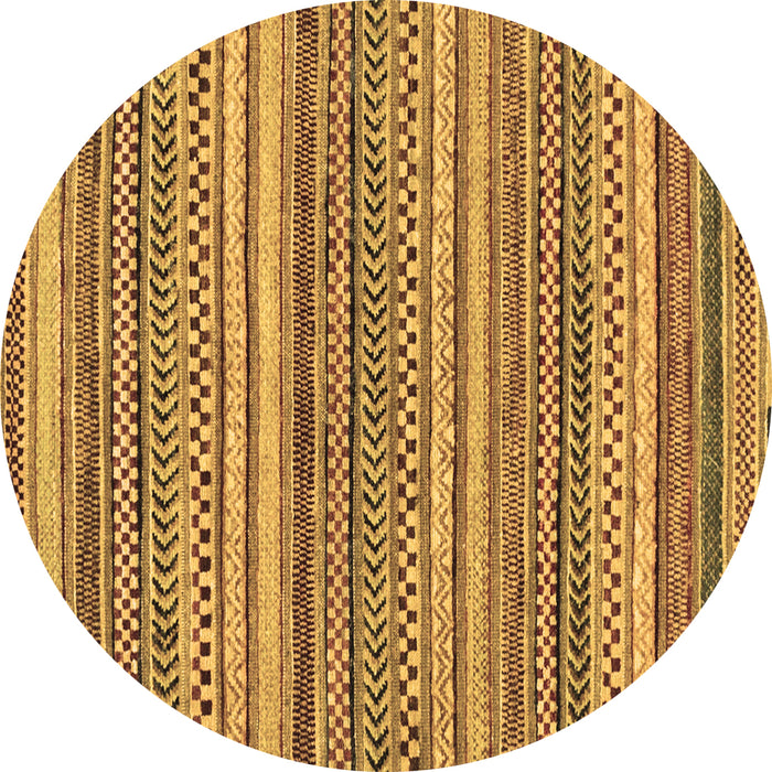 Round Machine Washable Oriental Brown Modern Rug, wshabs2255brn