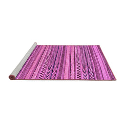 Sideview of Machine Washable Oriental Purple Modern Area Rugs, wshabs2255pur