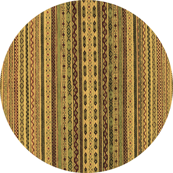 Round Oriental Brown Modern Rug, abs2256brn