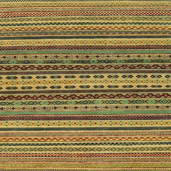 Square Abstract Orange Gold Oriental Rug, abs2256