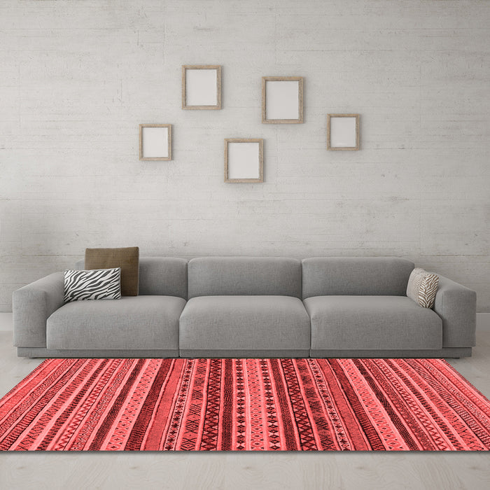 Modern Red Washable Rugs
