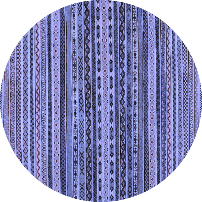 Round Oriental Blue Modern Rug, abs2256blu
