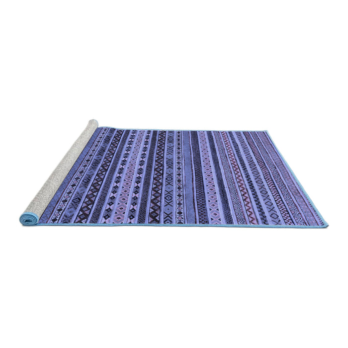 Sideview of Machine Washable Oriental Blue Modern Rug, wshabs2256blu
