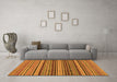 Machine Washable Oriental Orange Modern Area Rugs in a Living Room, wshabs2256org