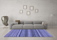 Machine Washable Oriental Blue Modern Rug, wshabs2256blu