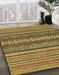Machine Washable Abstract Orange Rug in a Family Room, wshabs2256