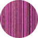 Round Machine Washable Oriental Purple Modern Area Rugs, wshabs2257pur