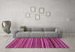 Machine Washable Oriental Purple Modern Area Rugs in a Living Room, wshabs2257pur