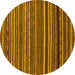 Round Oriental Yellow Modern Rug, abs2257yw