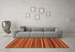 Machine Washable Oriental Orange Modern Area Rugs in a Living Room, wshabs2257org