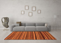 Machine Washable Oriental Orange Modern Rug, wshabs2257org