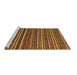 Sideview of Machine Washable Oriental Brown Modern Rug, wshabs2257brn