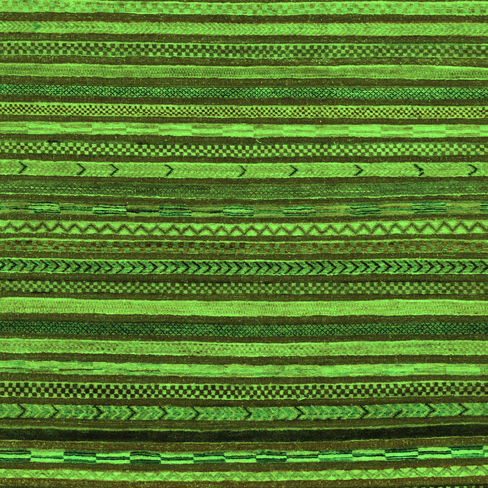 Machine Washable Oriental Green Modern Area Rugs, wshabs2257grn