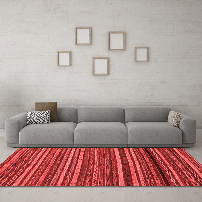 Modern Red Washable Rugs