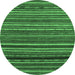 Round Oriental Emerald Green Modern Rug, abs2257emgrn