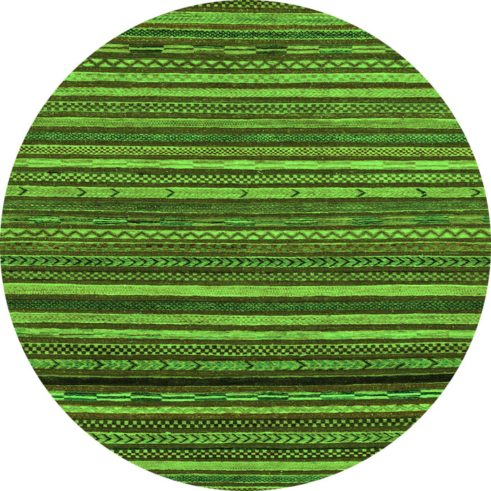 Round Oriental Green Modern Rug, abs2257grn