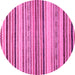 Round Oriental Pink Modern Rug, abs2258pnk