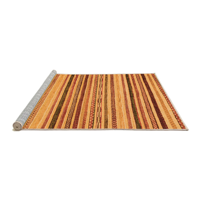 Sideview of Machine Washable Oriental Orange Modern Area Rugs, wshabs2258org