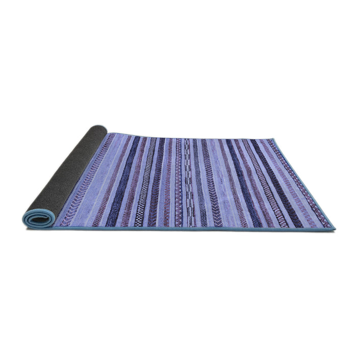 Sideview of Oriental Blue Modern Rug, abs2258blu