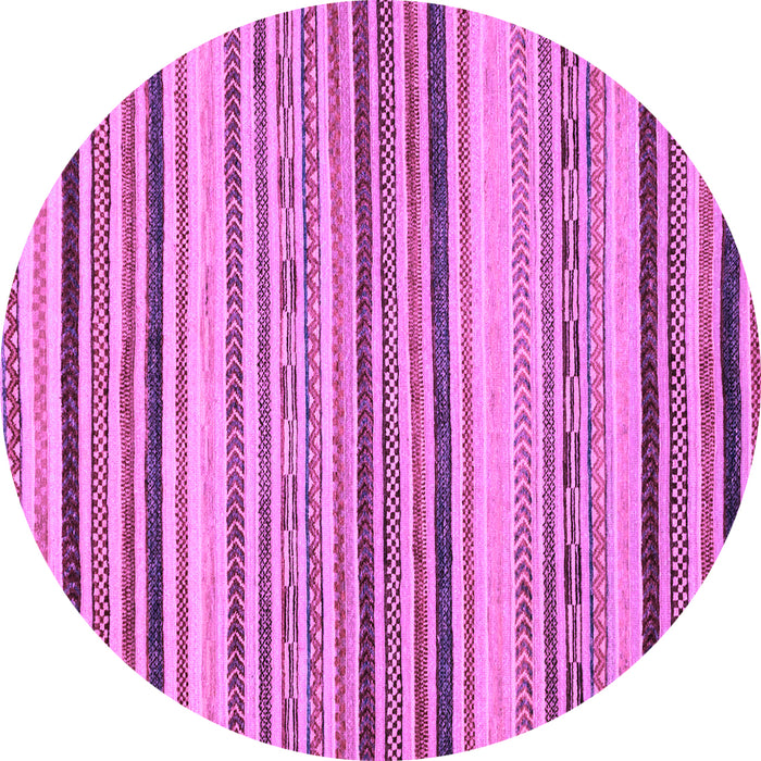 Round Machine Washable Oriental Purple Modern Area Rugs, wshabs2258pur
