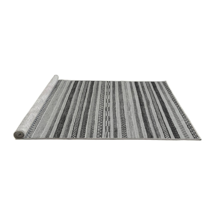 Sideview of Machine Washable Oriental Gray Modern Rug, wshabs2258gry