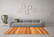 Machine Washable Oriental Orange Modern Area Rugs in a Living Room, wshabs2258org