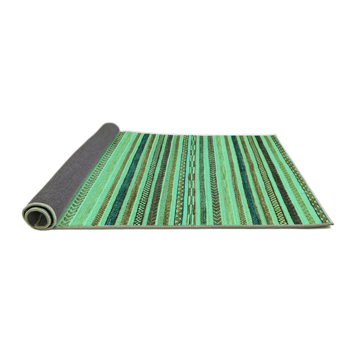 Sideview of Oriental Turquoise Modern Rug, abs2258turq