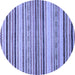 Round Oriental Blue Modern Rug, abs2258blu