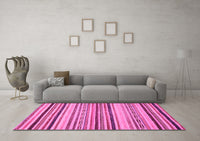 Machine Washable Oriental Pink Modern Rug, wshabs2258pnk