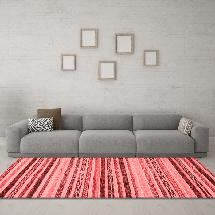 Modern Red Washable Rugs