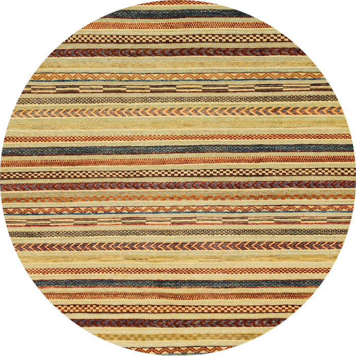 Round Abstract Red Oriental Rug, abs2258