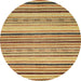 Round Abstract Red Oriental Rug, abs2258