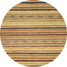 Round Machine Washable Abstract Red Rug, wshabs2258