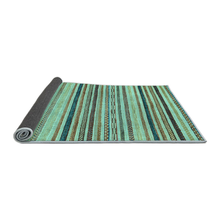 Sideview of Oriental Light Blue Modern Rug, abs2258lblu