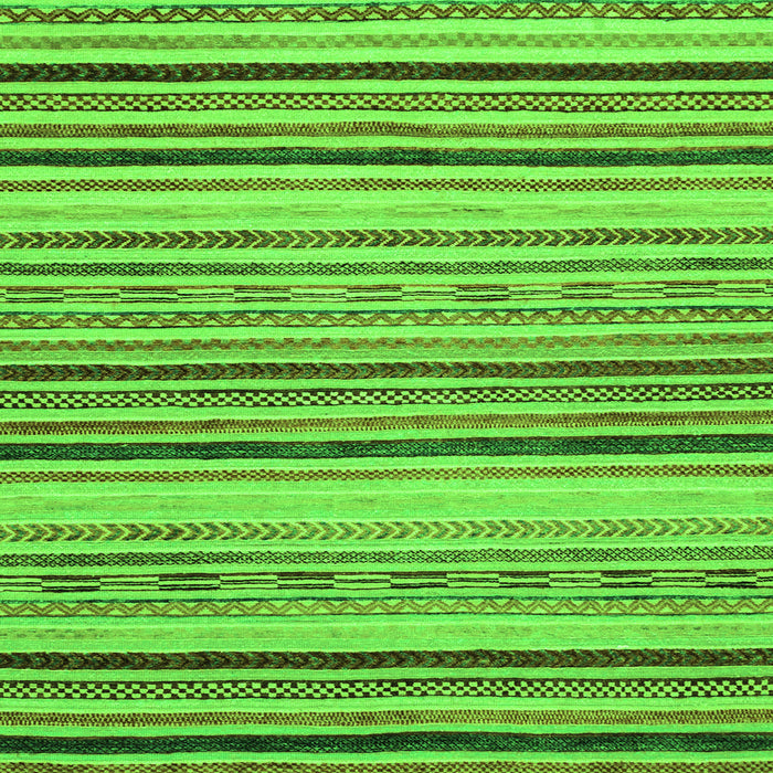 Square Machine Washable Oriental Green Modern Area Rugs, wshabs2258grn