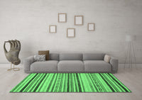 Machine Washable Oriental Emerald Green Modern Rug, wshabs2258emgrn