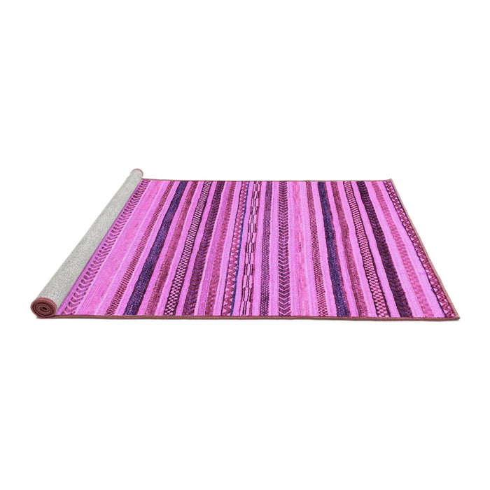 Sideview of Machine Washable Oriental Purple Modern Area Rugs, wshabs2258pur