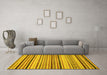 Machine Washable Oriental Yellow Modern Rug in a Living Room, wshabs2258yw