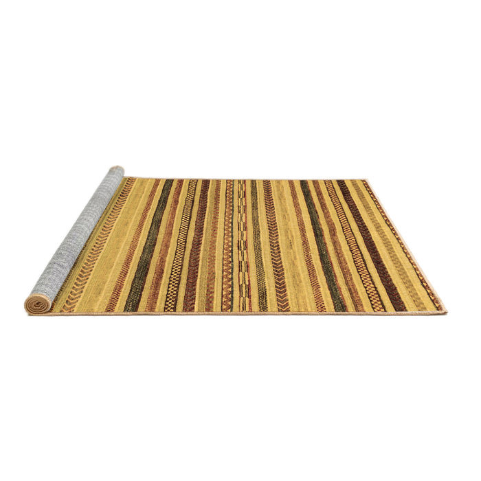 Sideview of Machine Washable Oriental Brown Modern Rug, wshabs2258brn